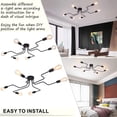 thumbnail image 3 of Lámpara Colgante Candelabro Negro Moderno 6 E27 para Salón Dormitorio Cocina (Sin Bombillas) Xemadio GX-022, 3 of 5