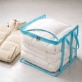 thumbnail image 4 of Tunhigl 30L Large Heavy Duty Clear Storage Bags, Moving Bags - Waterproof Storage Totes with Handles & Zippers, Foldable for College Dorm, Christmas Storage,Blue, 4 of 9