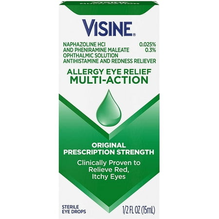 Visine Original Strength Allergy Eye Relief, 0.5 fl oz (6 pack) (Bundle)