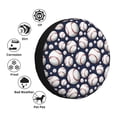 thumbnail image 4 of Sikiie Cute Basebal PVC Leather Spare Tire Wheel Cover Spare Tire Cover, for Car Truck SUV Camper Trailer Universal Fit(14-17in)-15 inch, 4 of 6