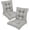 Sliver Grey, variant on Outdoor Chair Cushions High Back Waterproof Set of 2 Tufted Burgundy Patio Rocking Chair Replacement Seat Back Cushion for Indoor Outodoor Patio Dining Chair 41.7"*20.8"*3.9"
