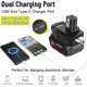 thumbnail image 4 of Convertidor Adaptador de Batería DM18RL con Puerto USB y Tipo C para Usar con Herramientas de Batería de Litio R-yobi de 18 V, Convierte Batería de Iones de Litio de 20 V O Mil-Waukee de 18 V en Batería de Iones de Litio R-yobi de 18 V, 4 of 10