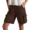 thumbnail image 2 of uublik Denim Shorts for Women High Waisted Pull On Jorts with Pockets Denim Shorts Women Summer Casual Shorts, Brown, 2 of 6