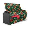 thumbnail image 3 of Naloa Vintage Santa Skiing Green Plaid Mailbox Covers Magnetic Post Box Cover Post Letter Box Cover Garden Decor-25.5x21 in, 3 of 8