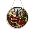 thumbnail image 2 of Elegant Resin Christmas Sign with Festive Images, Holiday Decor for Adding Warmth to Home or Party, Durable PVC Material with Pre-Attached Hanging Rope, 2 of 6