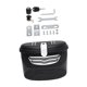 thumbnail image 2 of Cesta para bicicleta eléctrica, portaequipajes para bicicleta, diseño con cerradura, impermeable, confiable y portátil. Negro Blanco S, 2 of 9