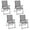 Grey, variant on Costway 4pcs Patio Folding Portable Dining Chairs Metal Frame Armrests Garden Black