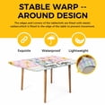 thumbnail image 4 of Easter Bunny Table Cloths for 3 Foot Rectangle Tables, Spring Watercolor Polka Dot Flower Plaid Pink Patio Waterproof Elastic Fitted Tablecloths, Washable Rectangular Table Cover for Camping, 4 of 8
