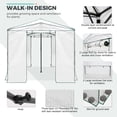 thumbnail image 4 of EAGLE PEAK 12x8 Portable Large Walk-in Instant Greenhouse with Support Pole, Pop-up Easy Setup Outdoor Plant Gardening Green House Canopy, White, 4 of 10