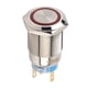 thumbnail image 4 of BOROCO Interruptor de botón de Bloqueo automático, 19 mm 12-24V LED Interruptor de botón de Bloqueo automático Impermeable de Acero Inoxidable(Rojo), 4 of 5