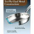 thumbnail image 4 of Cook N Home Stainless Steel Saute Fry Pan 10-inch, Tri-Ply All Clad 18/10 Stainless Steel Skillet Frying Pan, 4 of 7