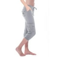 thumbnail image 2 of Meichang Womens Yoga Capris Pants High Stretchy Waisted Cargo Workout Pants Plus Size Stretch Leggings Pants Casual Yoga Gym Cargo Capris with Button Pockets Gray S, 2 of 8
