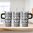 thumbnail image 2 of Insulated Cup 20oz Bohemian Design with Lid & Straw - Stainless Steel Double Wall Vacuum Travel Mug, Leakproof Thermal Coffee Tumbler, 2 of 5