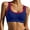 Blue, variant on Sports Bras for Women High Support,Seamless Ribbed Longline High Neck Sports Bra Racerback Padded Crop Top Yoga Mint Green L