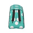 thumbnail image 3 of Hirioo Teal Turquoise And White Polka Dot for Large Grid Mesh Pencil Case with Zipper Stationery Organizer Case, 3 of 7