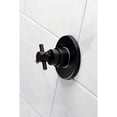 thumbnail image 2 of Kingston Brass KS3030DX Concord Single-Handle Three-Way Diverter Valve with Round Trim Kit, Matte Black, 2 of 9
