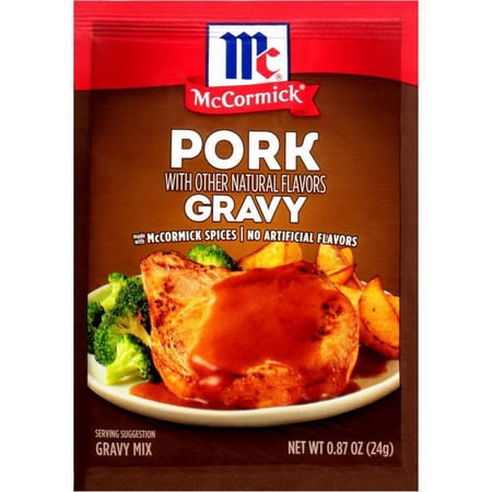 (12 pack) (12 Pack) McCormick No Artificial Flavors Pork Gravy Seasoning Mix, 12 Pack, 0.87 oz Each