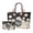 Black and White - Russian Blue Cat Daisy, variant on DISNIMO Large Tote Handbag for Women Capybara Daisy Print Shoulder Bag with Matching Wallet Casual Satchel Shoulder Purse for Shopping Party Gym Work