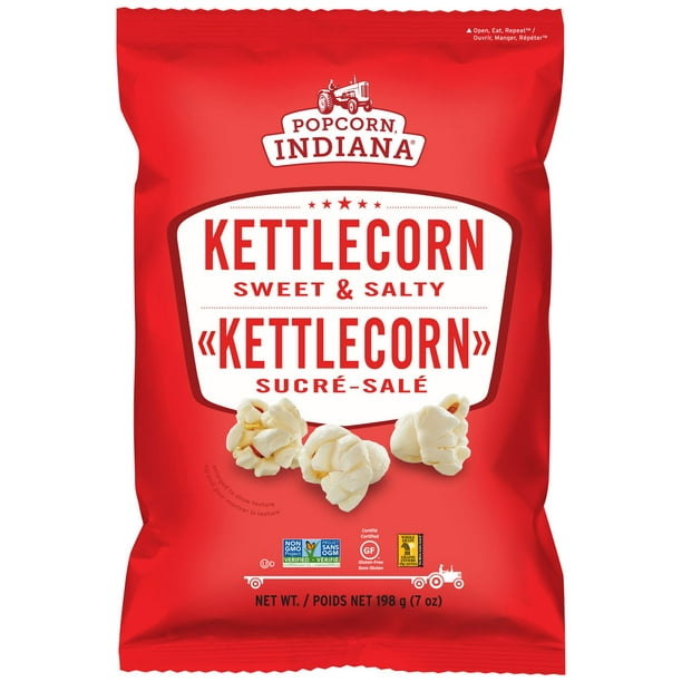 Maïs soufflé sucré et salé « Kettle Corn » de Popcorn Indiana 198 g