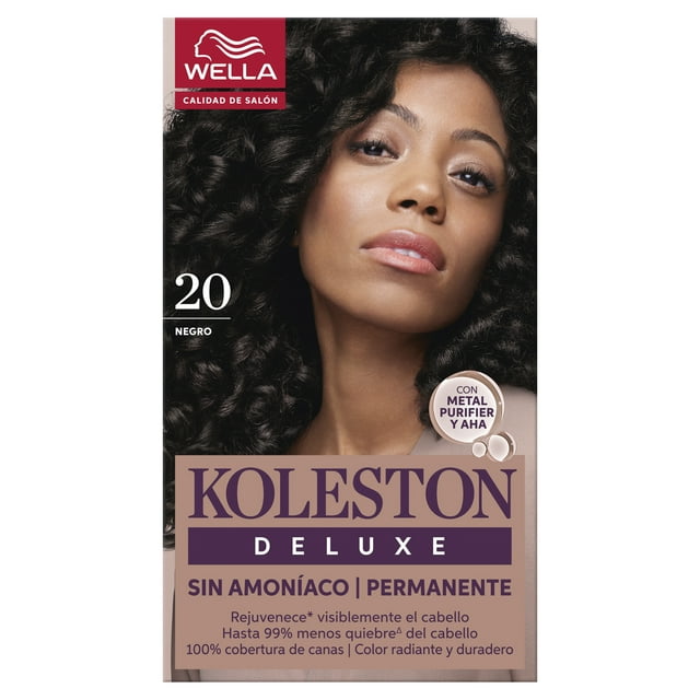 Tinte para cabello Koleston Deluxe Sin Amoníaco Negro 2.0
