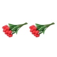 thumbnail image 2 of Monstrate 10 hermosas flores de PU para la decoración del hogar - Apariencia realista Amigable con las mascotas Fácil de limpiar Buena Rojo 2Conjunto, 2 of 6