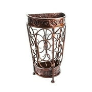 Brelso Super Quality Umbrella Stand, Umbrella Holder, Antique Look Metal, Entry Hallway Décor, Wallside Style, w/Removable Drip Tray (Mahogany)