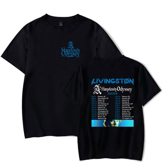 Livingston A Hometown Odyssey 2025 Tour Merch T-Shirt Women Men Casual Crewneck Short Sleeve Fashion Tee