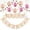 Rose and Gold, variant on Purple Birthday Decorations Kit - 16-Piece Set with Pre-Strung Happy Birthday Banner, Honeycomb Balls, Garland & Swirls | Purple Theme Party Supplies for Women Girls Kids, Teens Adults