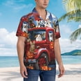 thumbnail image 3 of Yiaed Halloween Pets Pumpkins Print Hawaiian Shirt for Men Short Sleeve Button Down Shirts Beach Shirts for Men,Medium, 3 of 7
