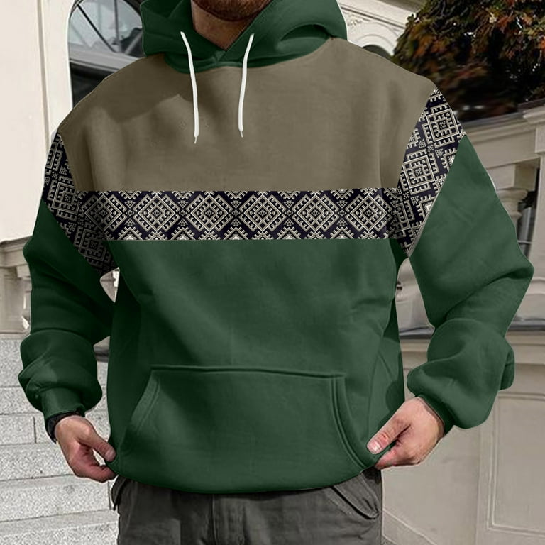 Men's sweatshirt with pockets no hood sales