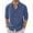 Royal Blue, variant on Dwelliawo Linen Shirt for Men Casual Business Dress Shirt Long Sleeve Button Down Shirts Summer Cotton Linen Regular Fit Clothes with Chest Pocket Pink M