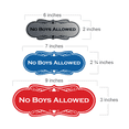 thumbnail image 5 of Designer No Boys Allowed Sign (Black Gold) - Large, 5 of 5