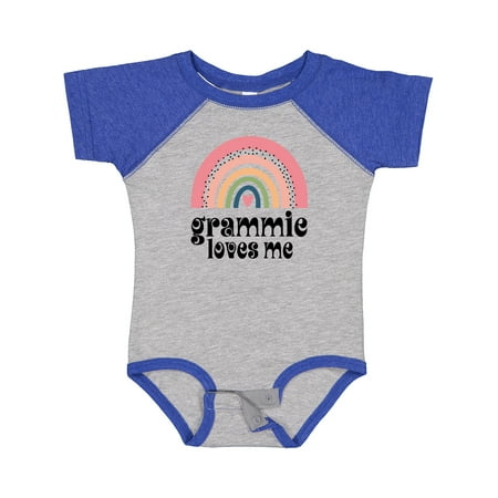 

Inktastic Grammie Loves Me Boho Rainbow Girls Baby Bodysuit