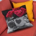 thumbnail image 5 of Ludlz Pillow Sham Soft Texture Invisible Zipper Flax Decorative Floral Printed Cushion Throw Case Furniture Accessories, 5 of 8