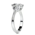thumbnail image 3 of Dash Jewel Beautiful 2 Ct Emerald Cut Diamond Engagement Ring - Lab-Created Simulated Diamond 14K White Gold Plated - Ideal for Gifting- Weddings- Anniversaries- and Birthdays for Women's for Her, 3 of 3