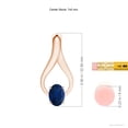 thumbnail image 3 of ANGARA Natural Oval Sapphire Wishbone Pendant in 14K Rose Gold for Women (Size-7x5mm) | September Birthstone, Birthday, Anniversary, Jewelry Gift for Women | Natural Blue Sapphire Necklace, 3 of 7