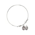 thumbnail image 2 of 7 1/2 inch Round Double Loop Bangle Bracelet w/ St. Christopher/Coast Guard in Sterling Silver, 2 of 3