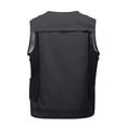 thumbnail image 4 of GrmtClth Men's Utility Fishing Vest Hunting Multi Pockets Sleeveless Jacket Casual Breathable Outdoor Waistcoats Quick Dry Clothing Black L, 4 of 8