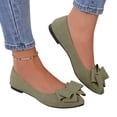 thumbnail image 2 of Women's Pointed Toe Knit Mary Jane Ballet Flats for Office Casual Wear Stretchy Dressy Slip-On Shoes with Arch Support, 2 of 7