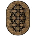 thumbnail image 2 of SAFAVIEH Classic Holly Oriental Wool Area Rug, Black/Gold, 4'6" x 6'6" Oval, 2 of 13