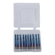 thumbnail image 1 of Fresa de carburo cementado, 10 Uds., 2 flautas, nanorevestimiento azul, fondo plano, 3,175mm, 1 of 12
