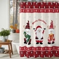 thumbnail image 3 of Christmas Shower Curtains for Bathroom, Red Santa Claus Xmas Gnome Snowflakes Beige Waterproof Fabric Shower Curtain for Bathroom Bathtub Decoration, Machine Washable, 60"x72", 3 of 9