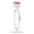 thumbnail image 3 of SZUL Women's Pink Topaz and Diamond Tierra Ring in 10K White Gold, 3 of 5