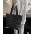 thumbnail image 4 of Kukuzhu Quilted Shoulder Bag Women's Padding Down Cotton Hobo Purse Handbag Large Work Totes Top Handle Bag with Zipper, 4 of 8