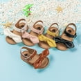 thumbnail image 3 of Infant Baby Girls Boys Sandals Summer Bowknot Crib Shoes Toddler Pu Leather Flower Soft Rubber Sole Dress Flats First Walker Shoes, 3 of 6