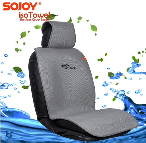 with Quick-Dry Microfiber Seat Protector No-Slip Technology Grey Sojoy IsoTowel Car Seat Cover All-Weather Car seat Protection for All Workouts 