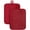 Red, variant on 2 Pack Ribbed Silicone Pot Holders 7x9 Heat Resistant Matte Black Kitchen Hot Pads