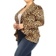 thumbnail image 3 of Women's Plus Size Solid Print Casual Long Sleeve Open Front Jacket Blazer/, 3 of 5