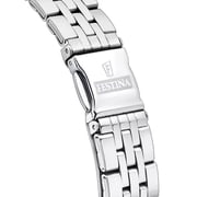 Festina Watches Mademoiselle Collection Silver Stainless Steel Case and Strap with Decorated Bezel and Silver Dial Womens Watch. F16867-1