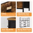 thumbnail image 5 of 12 Drawer Dresser, 12 Drawer Fabric Dresser,Fabric Storage Organizer with Side Pockets & Hooks,Sturdy Steel Frame & Wood Top Chest of Drawers for Bedroom, 5 of 12
